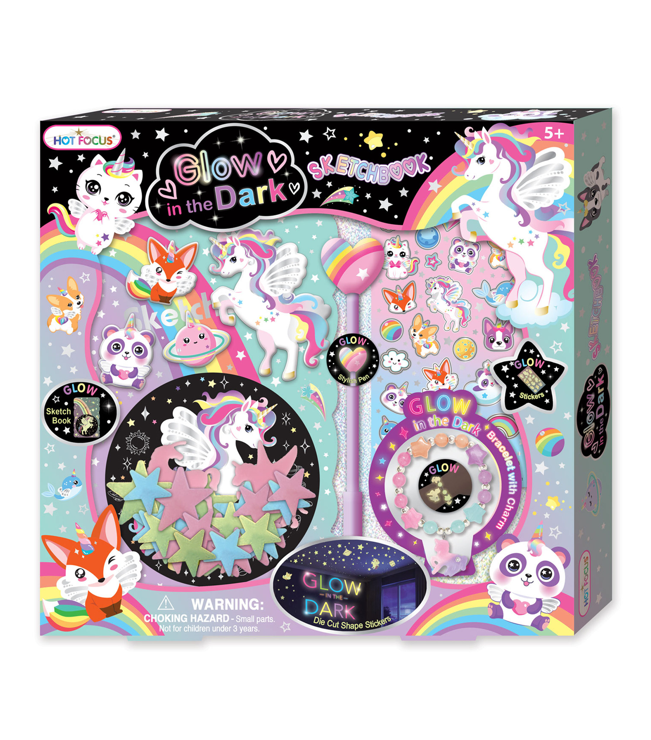 Hot Focus Set Glow In The Dark Sketchbook El Palacio De Hierro