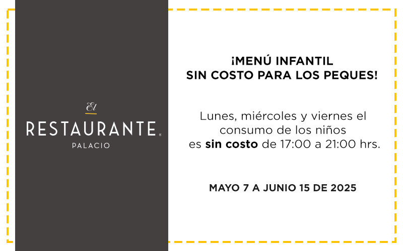 Menú infantil sin costo
