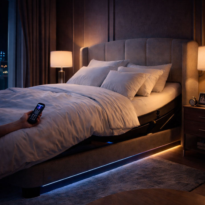 Cama con luz led debajo, Colchones, Hogar