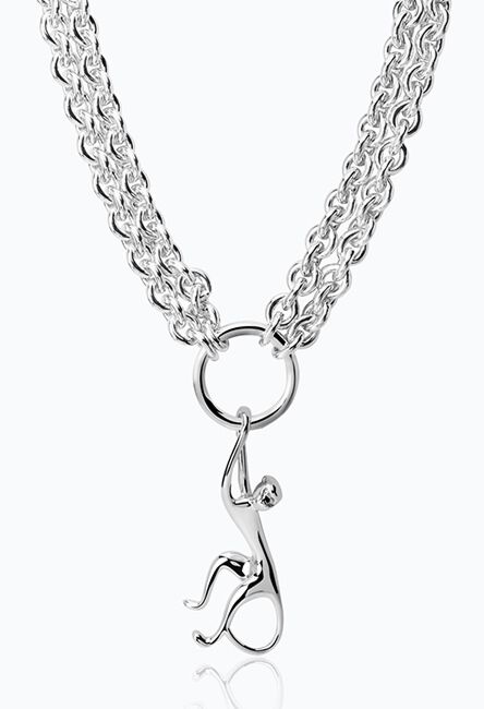 collar con dije de mono
