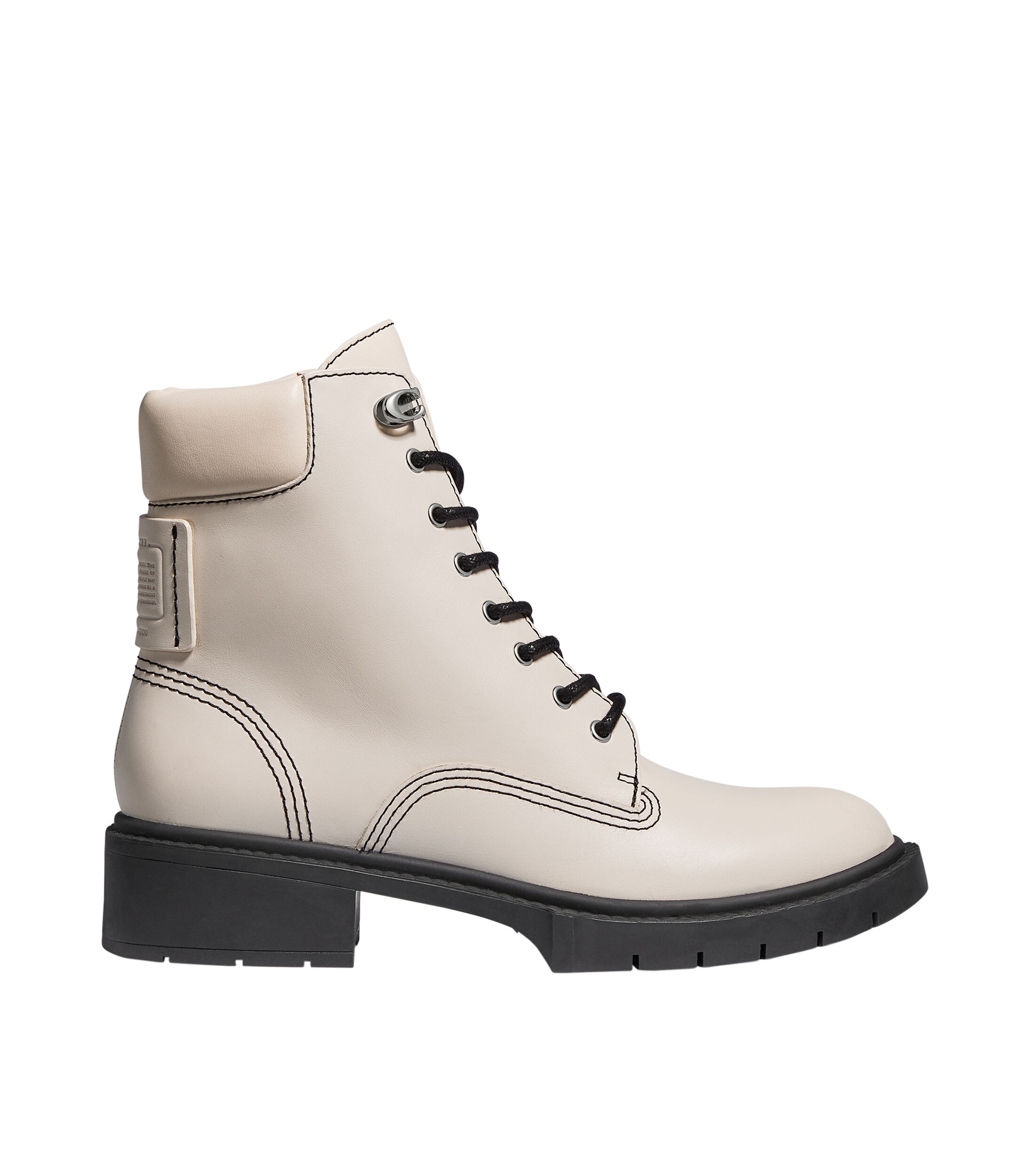 Botin Tipo Chelsea Con Suela Chunky En Cuero Coñac Frida - Sara Pérez