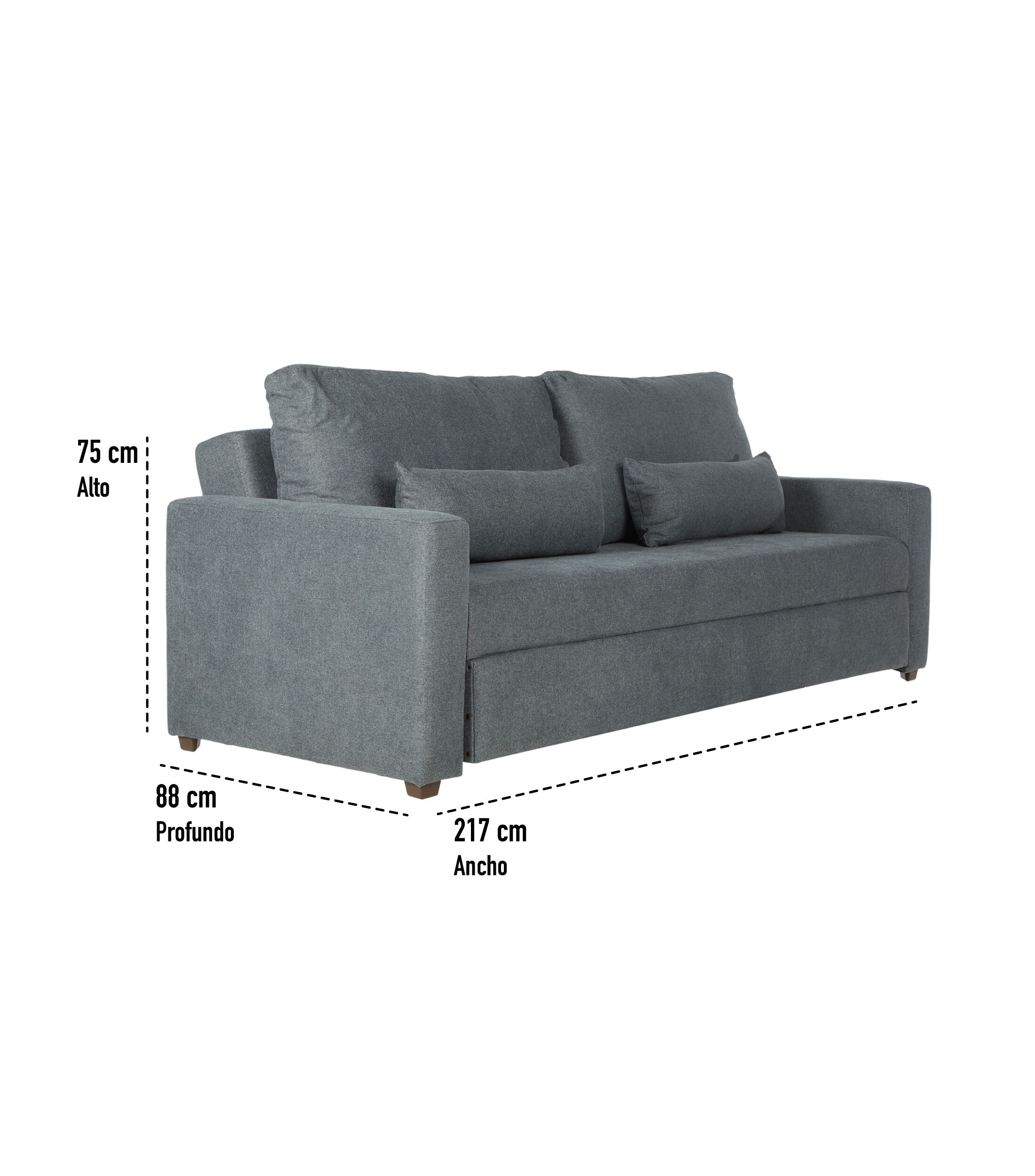 Liz Sofá cama Kiro Gris El Palacio de Hierro