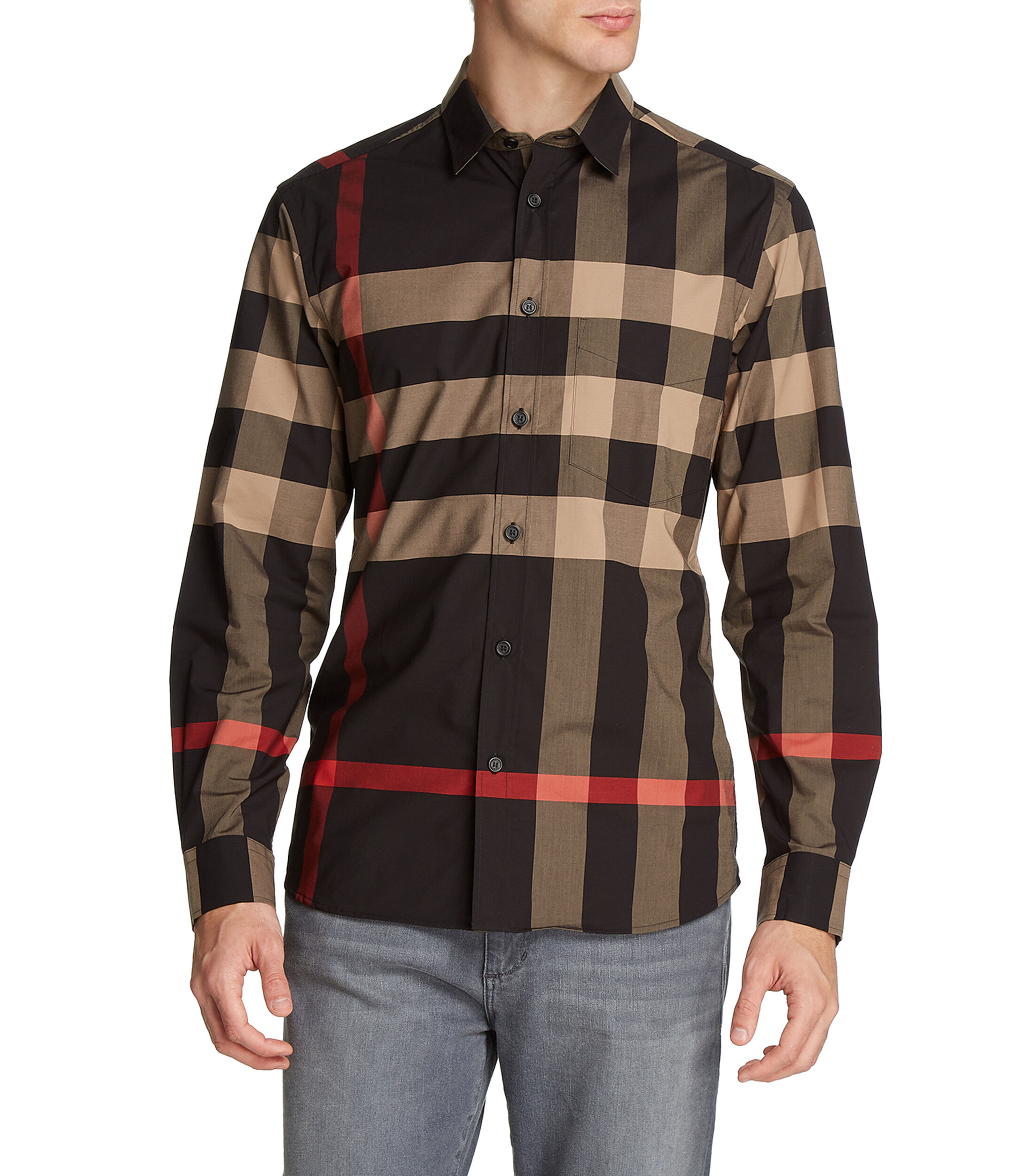 BURBERRY Camisa Somerton manga larga Hombre El Palacio de Hierro