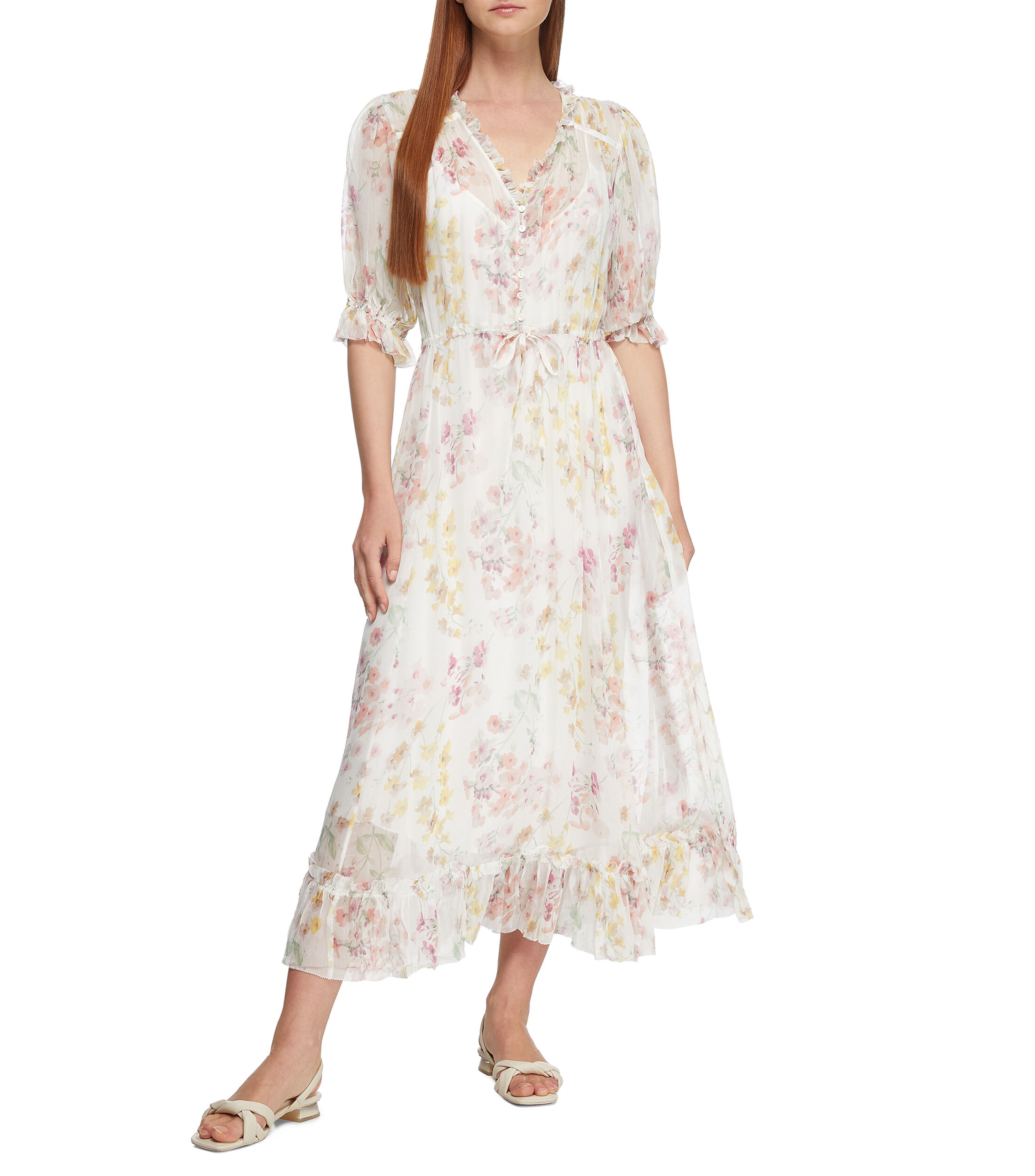 Lauren Vestido Maxi Envolvente Floral