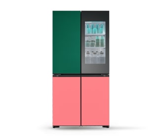 refrigerador verde con rosa, LG