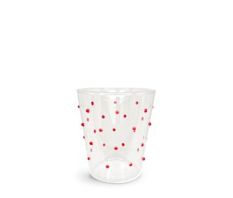 Vaso de cristal con puntos rojos, Zash