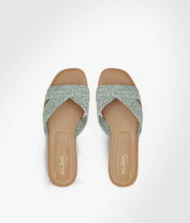 sandalias de piso color verde
