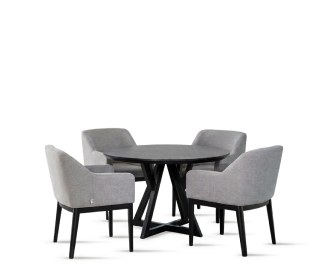 Comedor gris con negro