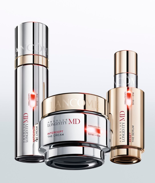 Set de cremas y tratamientos faciales antiedad de la marca Lanc&ocirc;me