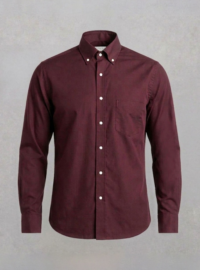 Presencia en camisas vino hombre 