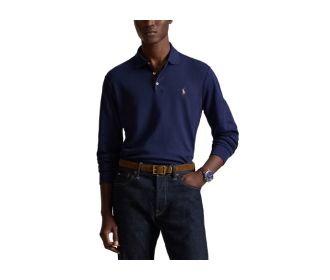 Hombre usando playera rosa y pantalon azul POLOS Y PLAYERAS POLO