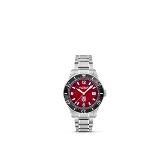 Imagen de un reloj plateado