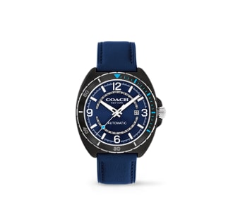 reloj negro con azul