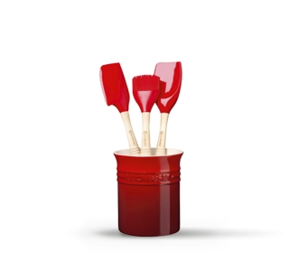 utensilios de cocina rojos, utensilios le creuset