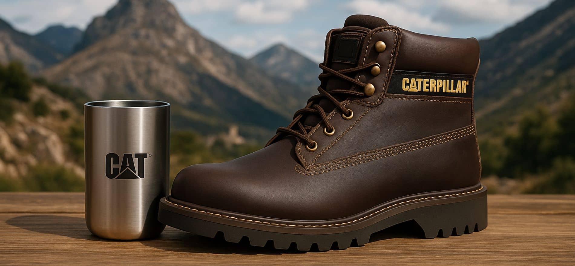 Bota color cafe CATERPILLAR