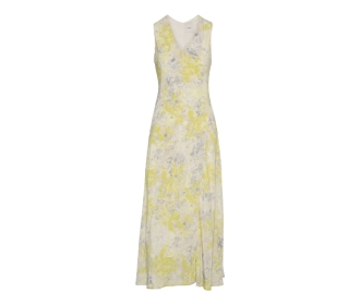 vestido color amarillo con blanco, CALVIN KLEIN MUJER