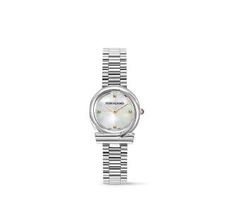 reloj plateado, Mujer ferragamo