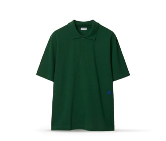 imagen de playera tipo polo verde. BURBERRY HOMBRE