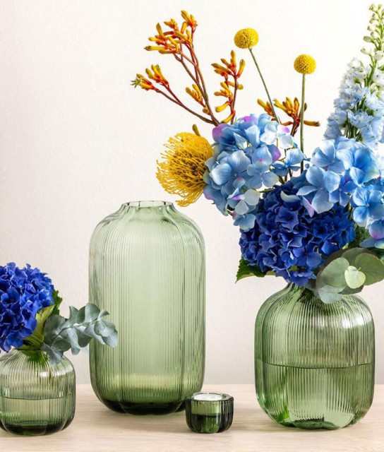 floreros verdes DECORACIÓN