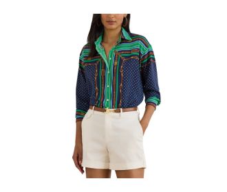 Imagen de cobertor negro con rojo. POLO RALPH LAUREN