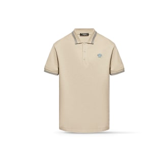 playera tipo polo cafe, VERSACE