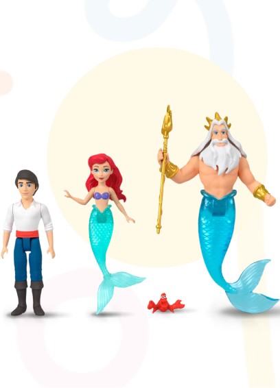 figura de la sirenita, erik y triton Disney Princess