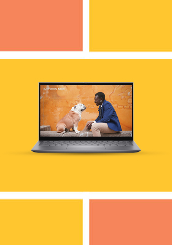 computadora gris con imagen en la pantalla de un hombre con su perro