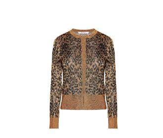 sueter cafe animal print Dhierro