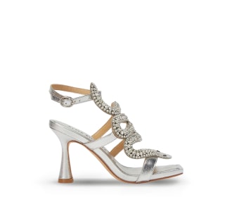 zapatilla plateada