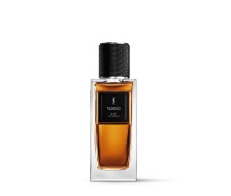 Imagen de un frasco de perfume amarillo, YVES SAINT LAURENT