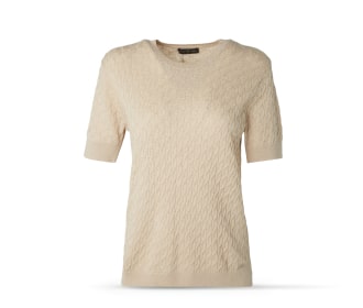 Blusa color cafe de manga corta, Blusas mujer