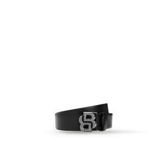 cinturon negro con plateado