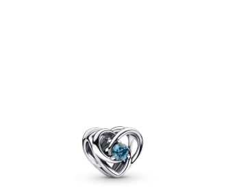corazon plateado con azul