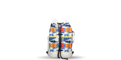 Mochila blanca con detalles de colores. PAUL & SHARK