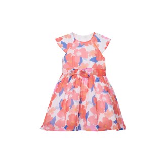 vestido rosa floreado, BEBES MODA ROPA