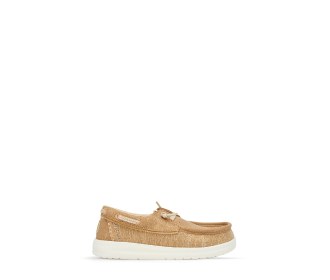 zapato color blanco con cafe, NIÑOS
