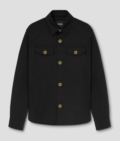Imagen de saco color negro con botones dorados VERSACE
