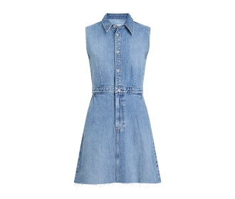 vestido azul de mezclilla, CALVIN KLEIN MUJER
