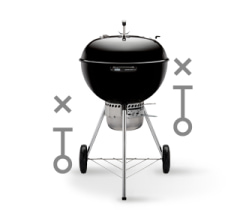 Imagen de un asador color negro. NFL