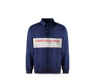sudadera azul de hombre