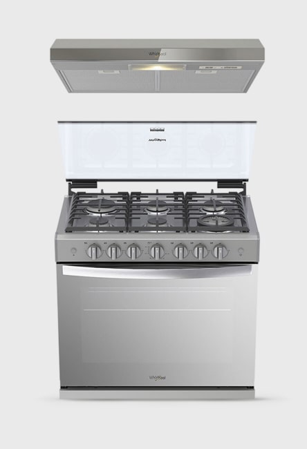 estufa gris Whirlpool