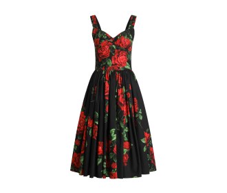 vestido rojo con blanco DOLCE & GABBANA