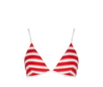 top rojo con blanco