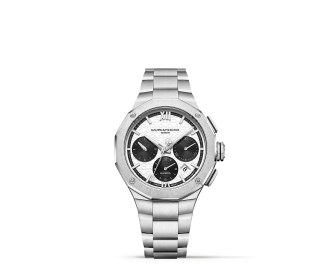 Imagen de reloj plateado. BAUME & MERCIER
