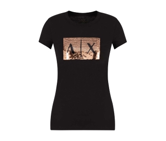 Imagen de una playera negra, ARMANI EXCHANGE