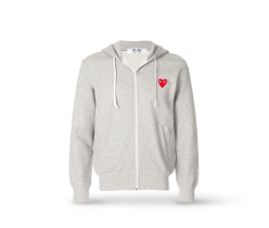 sudadera blanca con dibujo de un corazon, Comme des Garçons