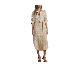 mujer con vestido cafe POLO RALPH LAUREN
