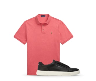 Imagen de playera polo coral