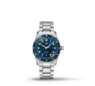 reloj color plateado con caratula azul, LONGINES