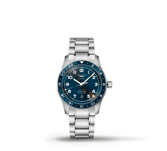 reloj color plateado con caratula azul, LONGINES